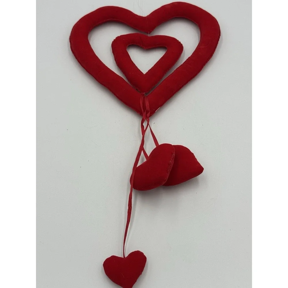 Vintage Heart Within Heart Spinning Hanger Valentine Decoration